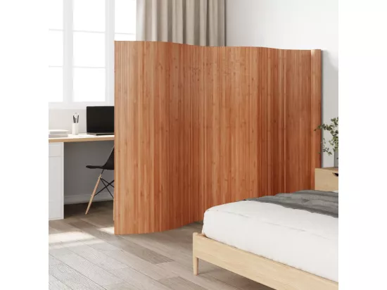 Cloison de séparation marron 165x600 cm bambou
