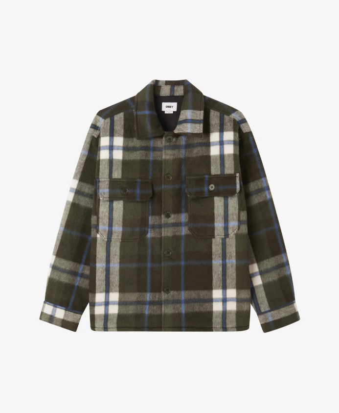 Obey Stanton Shirt Jacket Academy Navy Multi