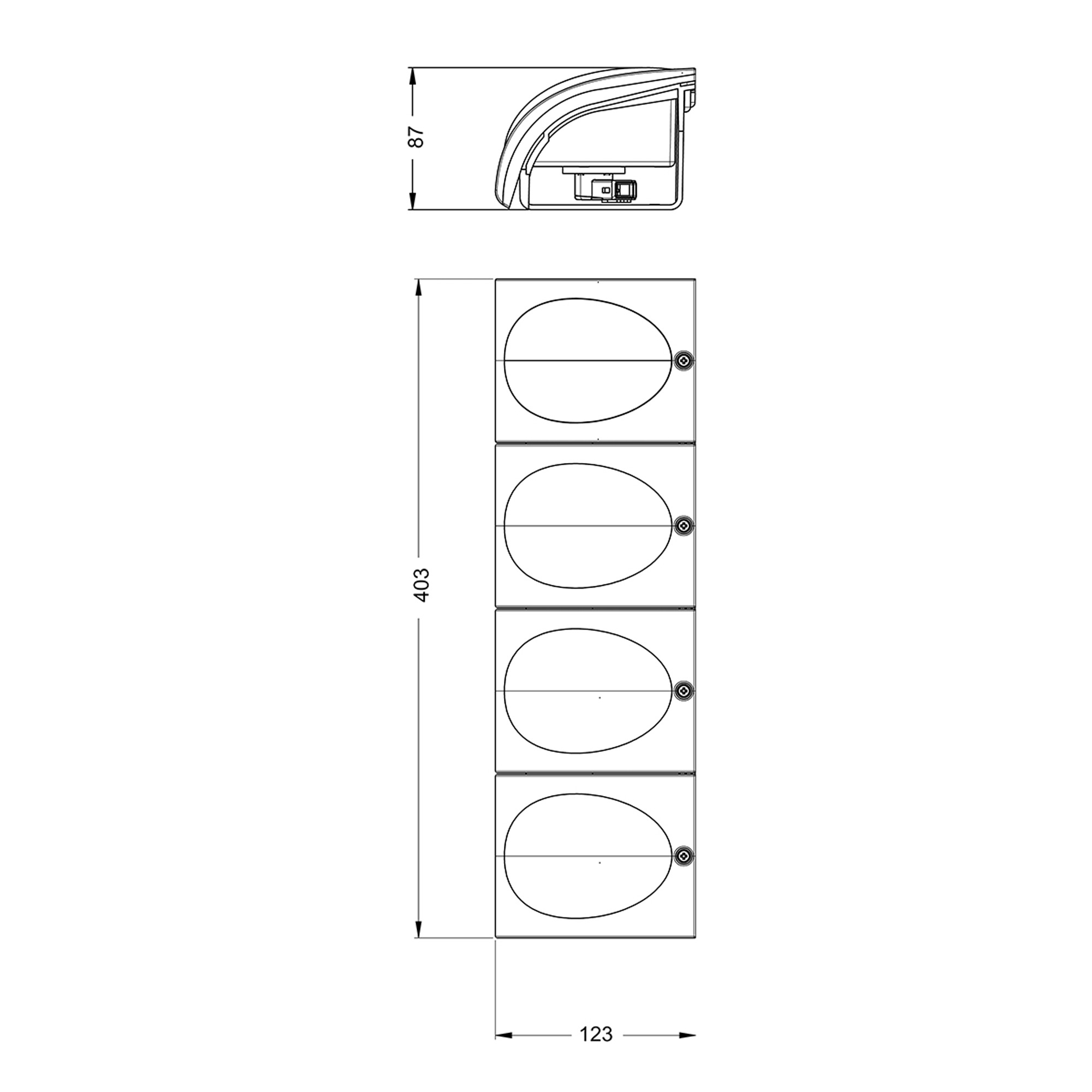 Jokon BRS 810 Modulares Brems- und Rücklicht 12 V