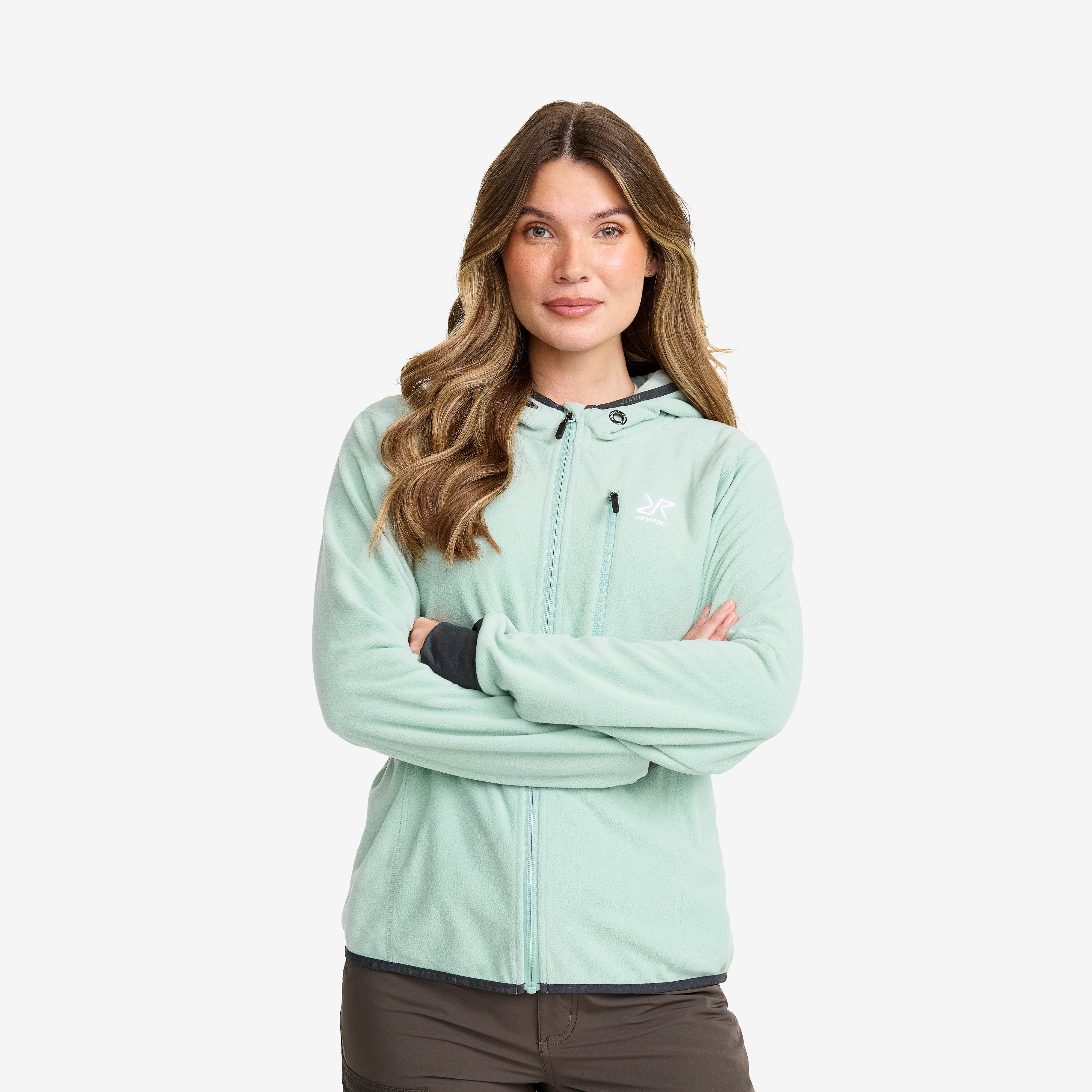 Trekker Hoodie Dame Gray Mist