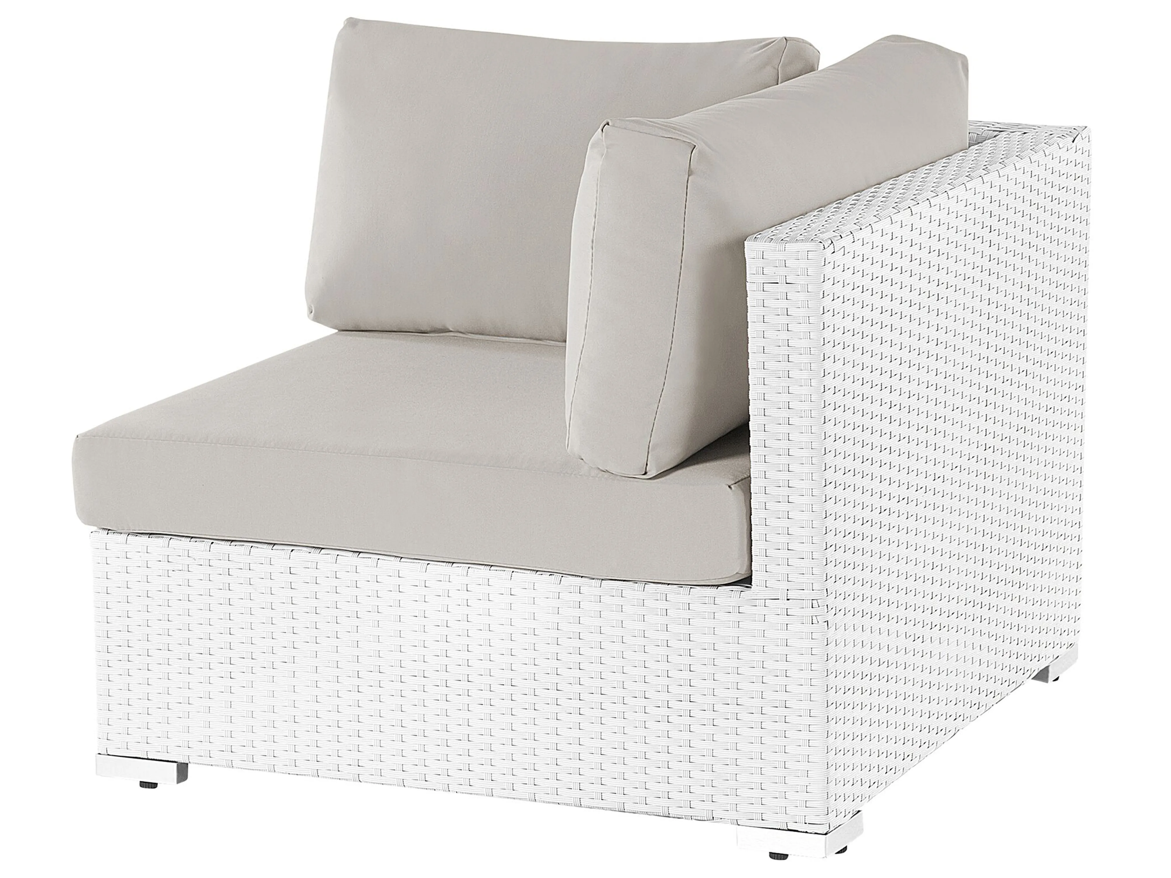 Tuin hoekloungeset met tafel 4-zits SANO linkszijdig modulair PE rotan Wit