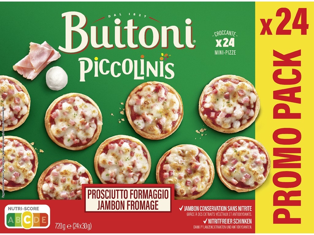 MINI PIZZAS BUITONI BIG PACK HAM&CHEESE 24X30G
