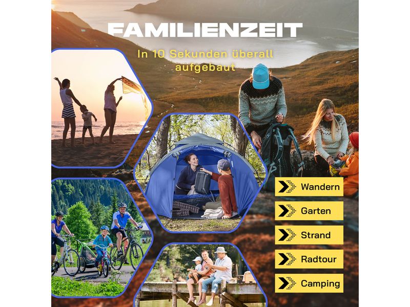 Where tomorrow Drei Personenzelt Pop-Up - Blau Pop Up Zelt 220 x 80 x 130 cm