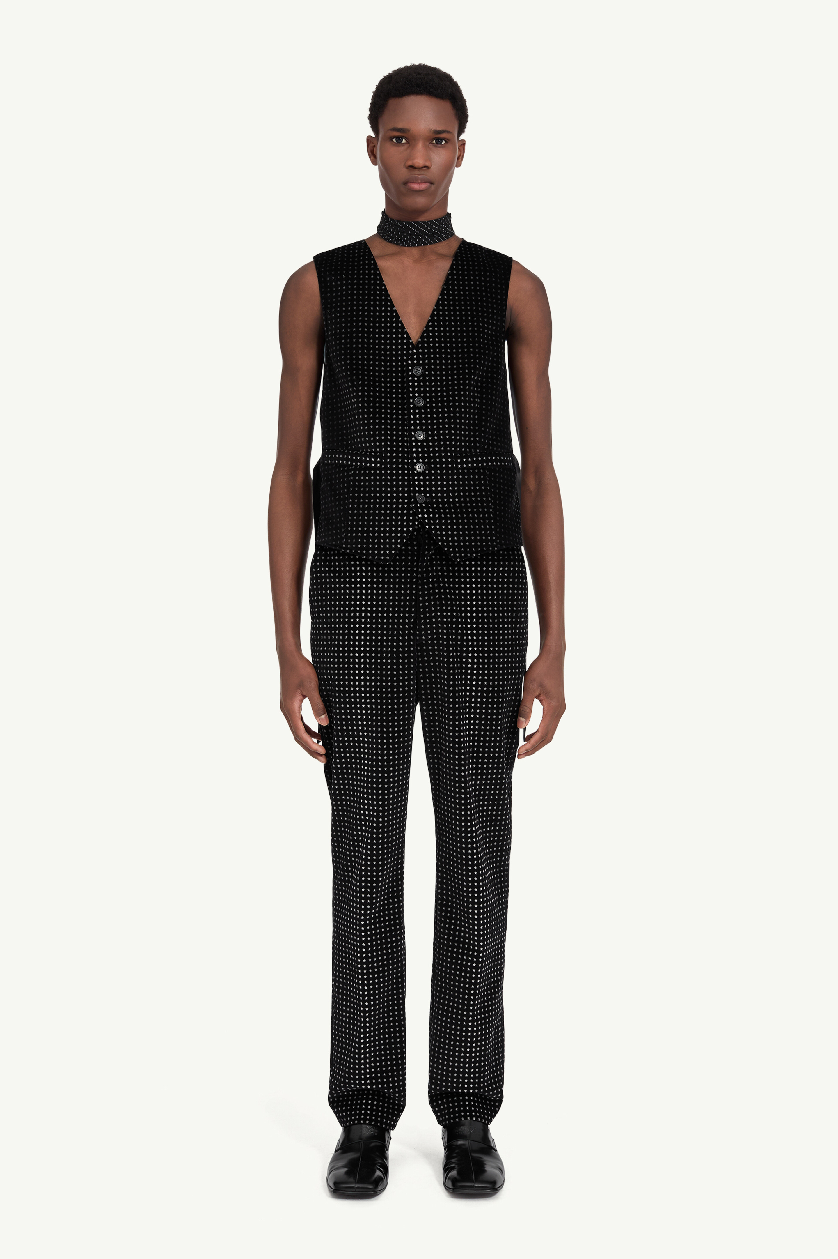 Gilet en velours à motif étoile en coton pour homme | MM6