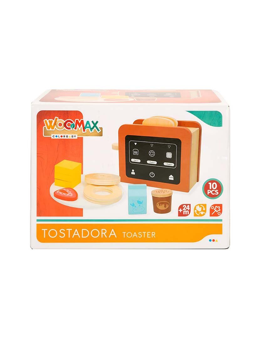Wooden Toaster W/ 9 Accessories +24M 4759