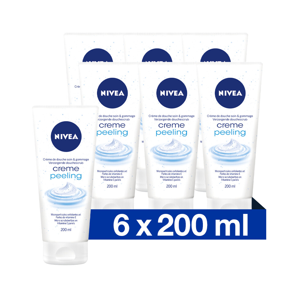 6x Nivea Douchecrème Scrub Peeling200 ml