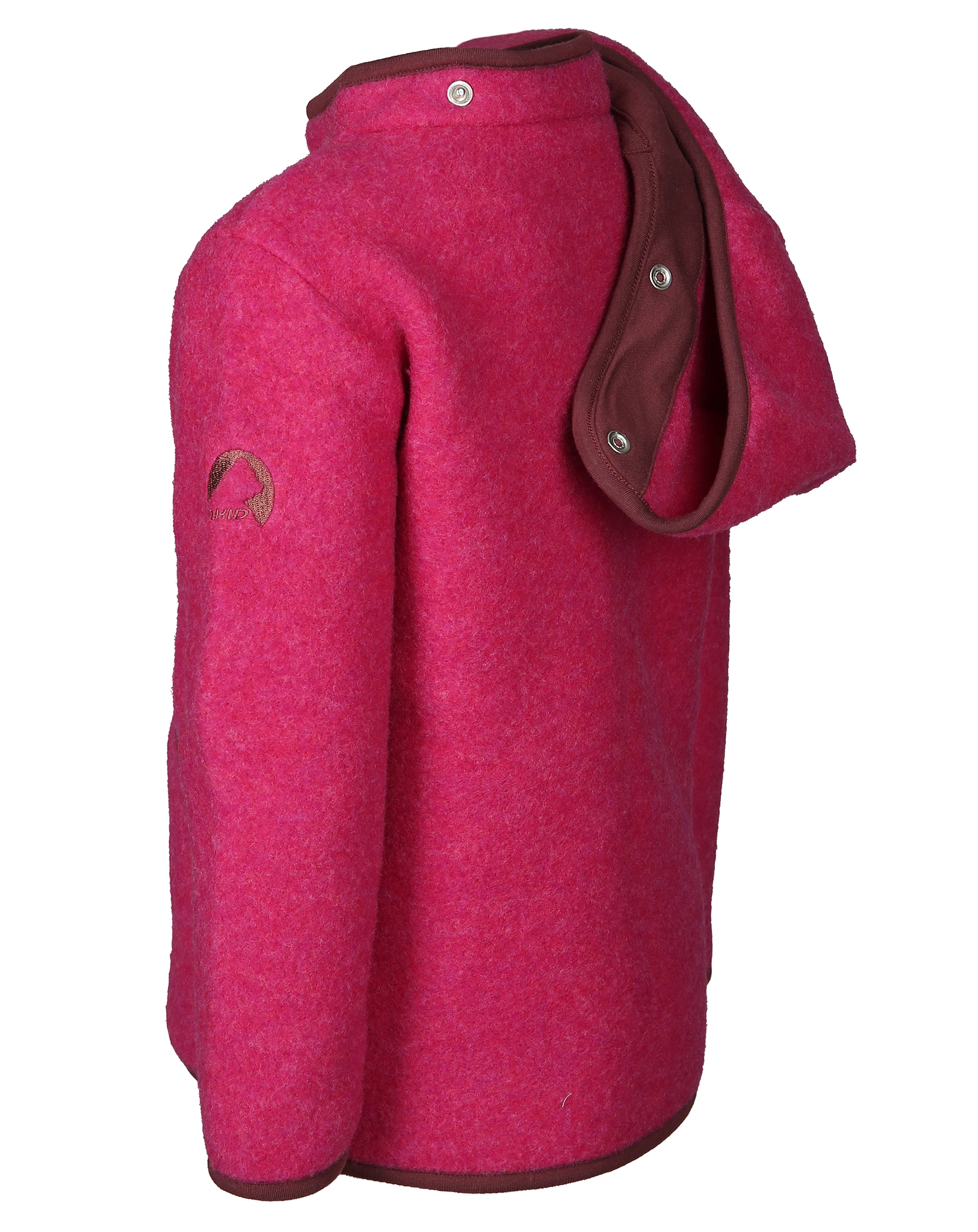 Woll-Fleecejacke LUONTO WOOL in raspberry/sable