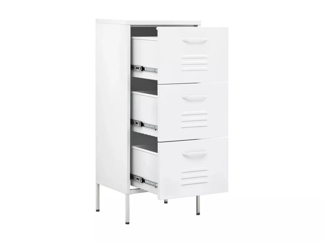 Armoire de rangement Blanc 42,5x35x101,5 cm Acier