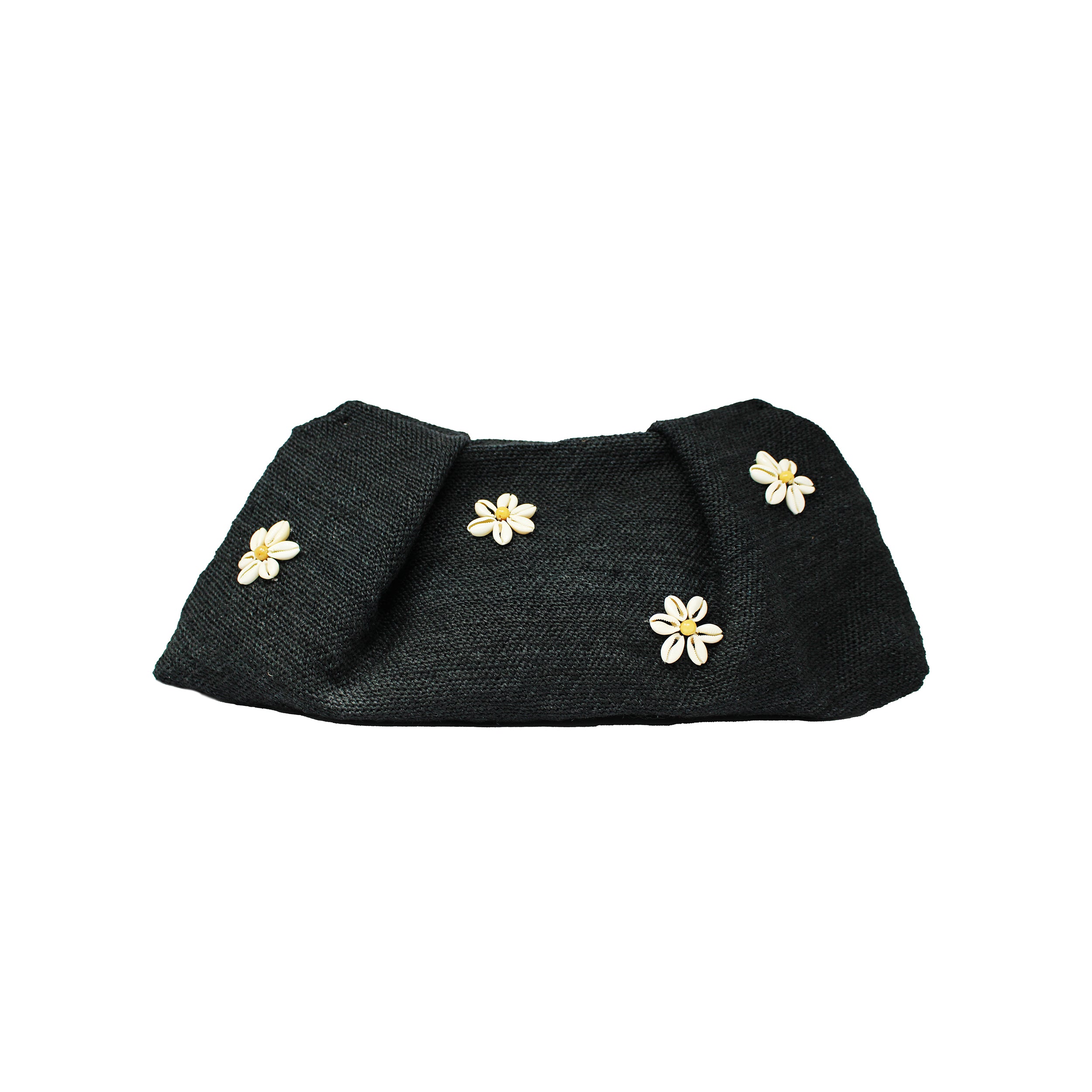 Pochette moyenne en sisal avec coquillages