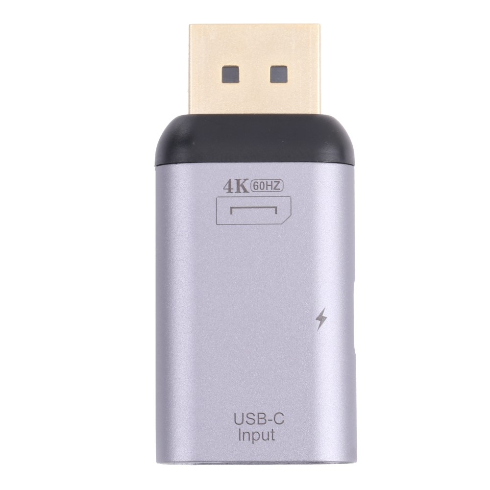 USB C auf Displayport DP Adapter 4k@60Hz   Ladeport - Space Grau