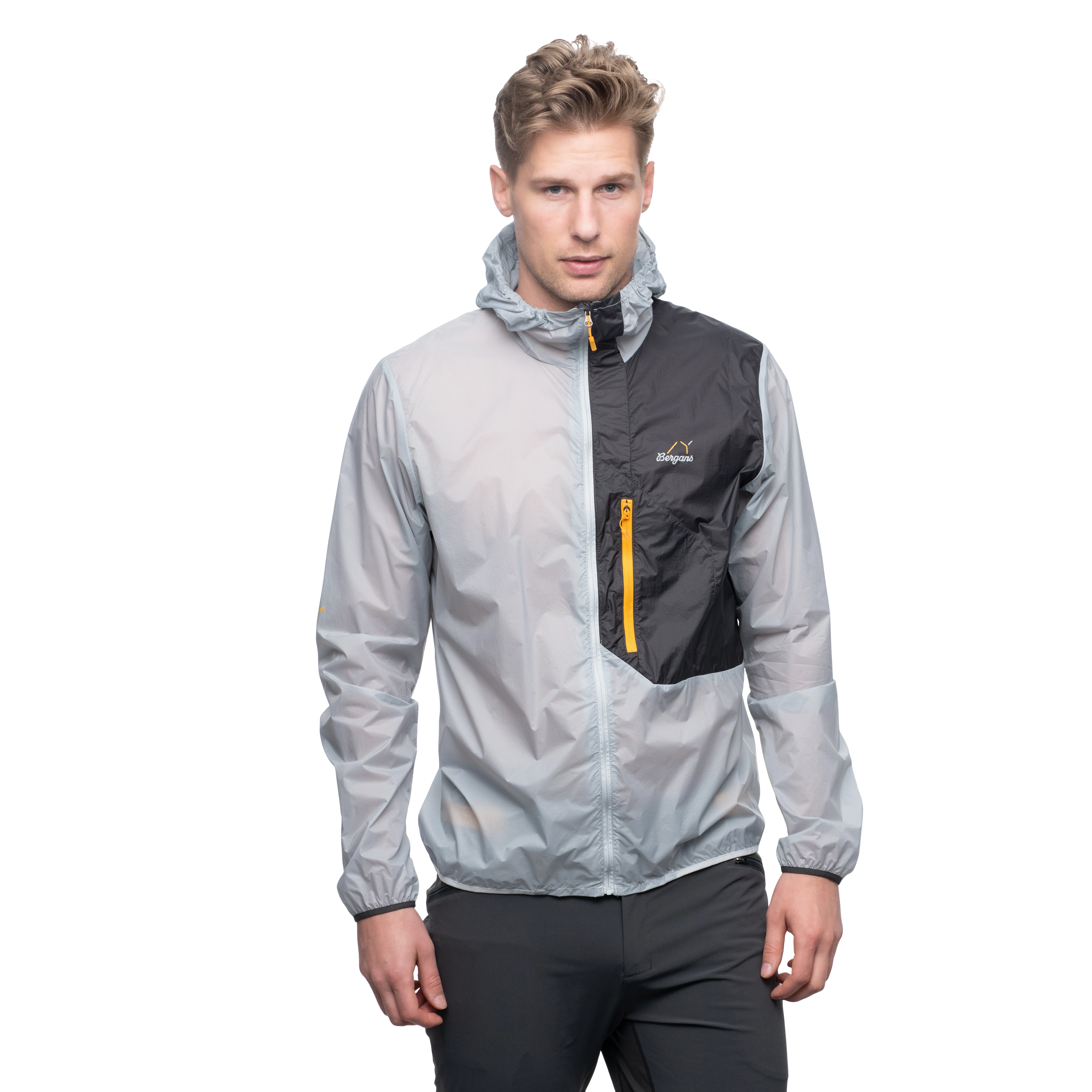 Y LightLine Pure Windbreaker Jacket Men Pearl Grey / Dark Shadow Grey