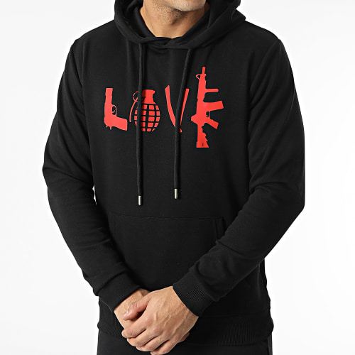 Ensemble De Survêtement Love Noir Rouge