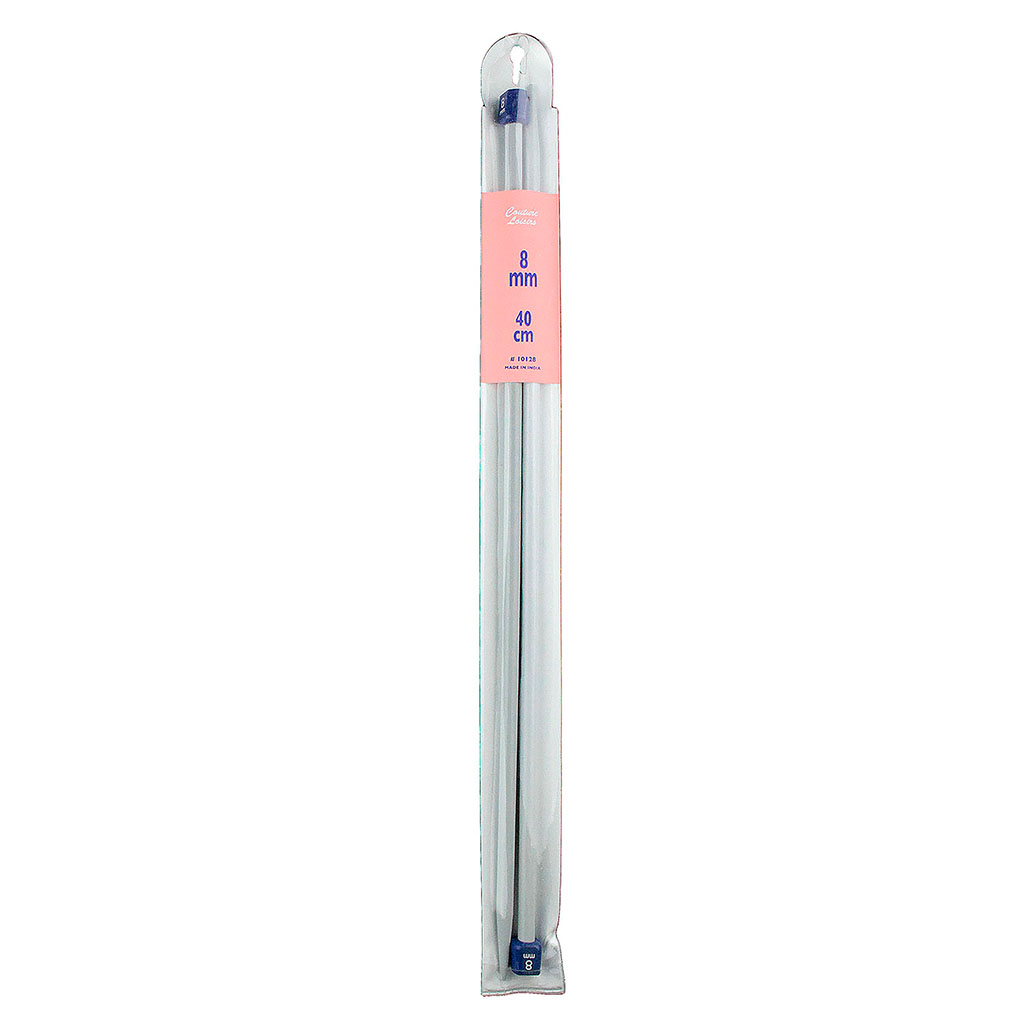 Aiguilles à tricoter plastique N°8 40cm
