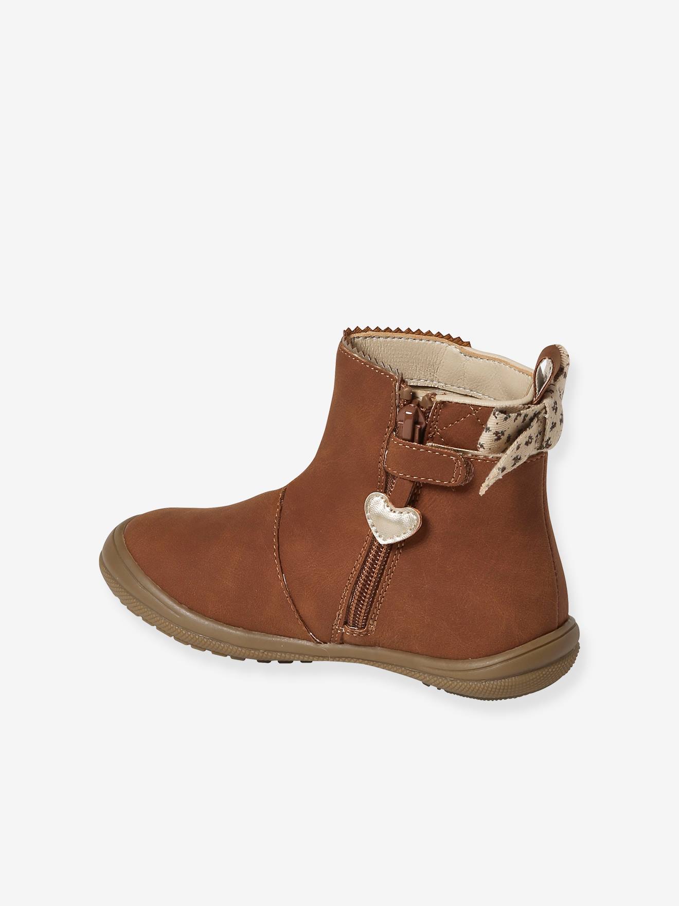 Botas com zíper para meninas