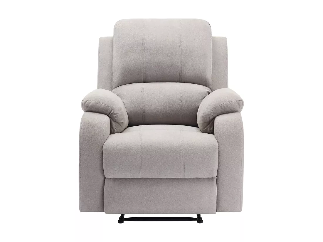 Fauteuil relax en microfibre gris clair BRODY
