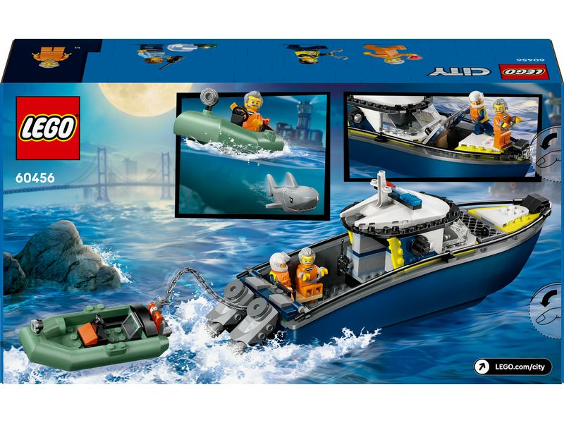 LEGO® City Verfolgungsjagd im Polizeiboot 60456 Spielset mit Polizeiboot für kleine Helden