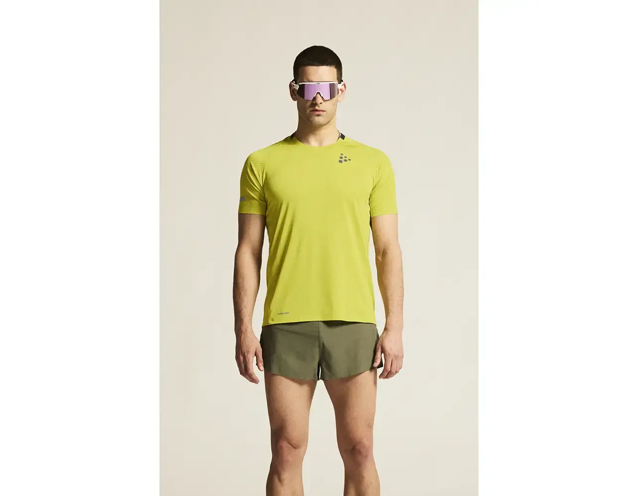 Craft Pro Hypervent 2 Hardloopshirt Korte Mouwen Pear Heren