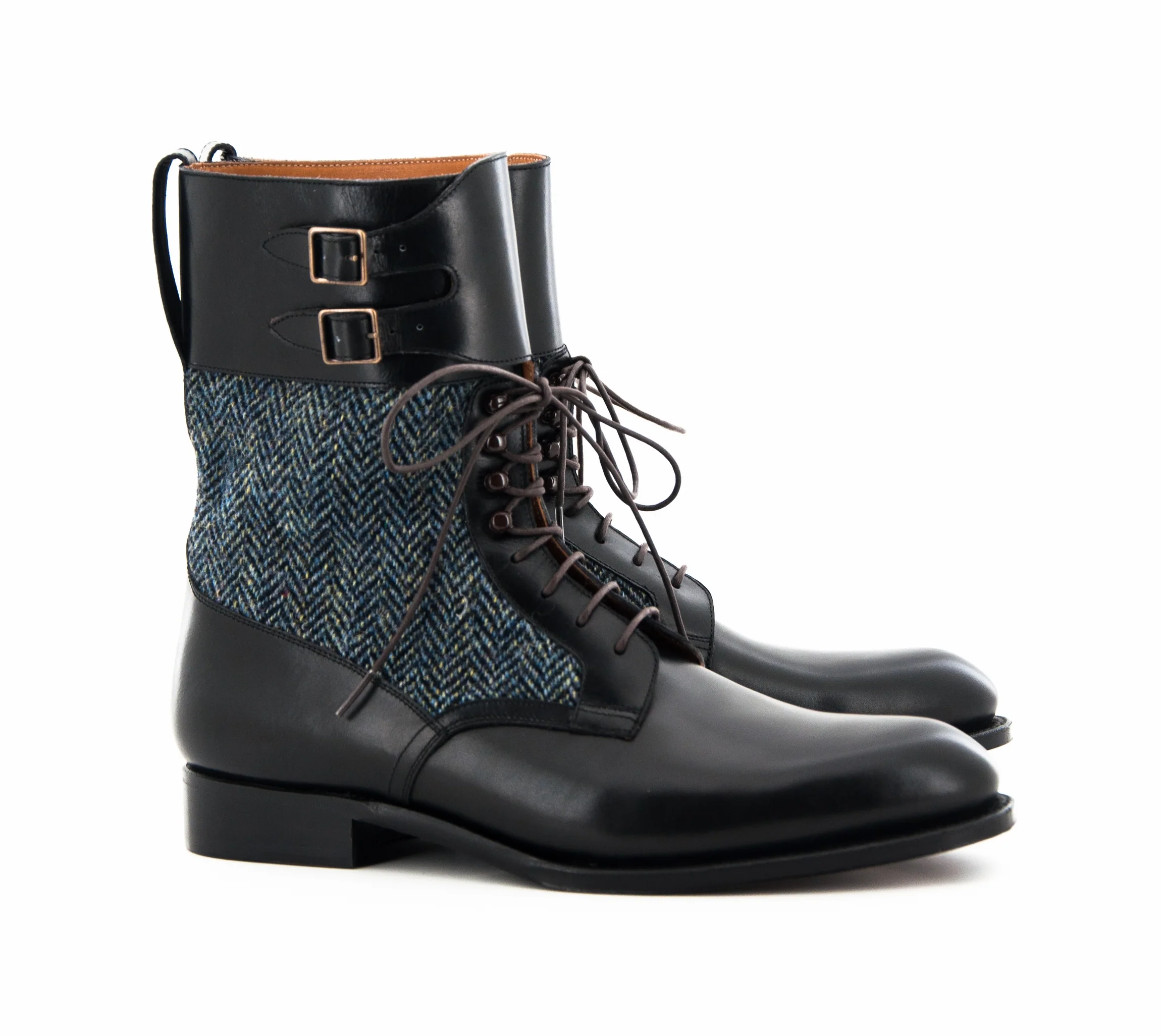 KANPEKINA - 11 DEC BOTTINE BLACK/TWEEDBLEU