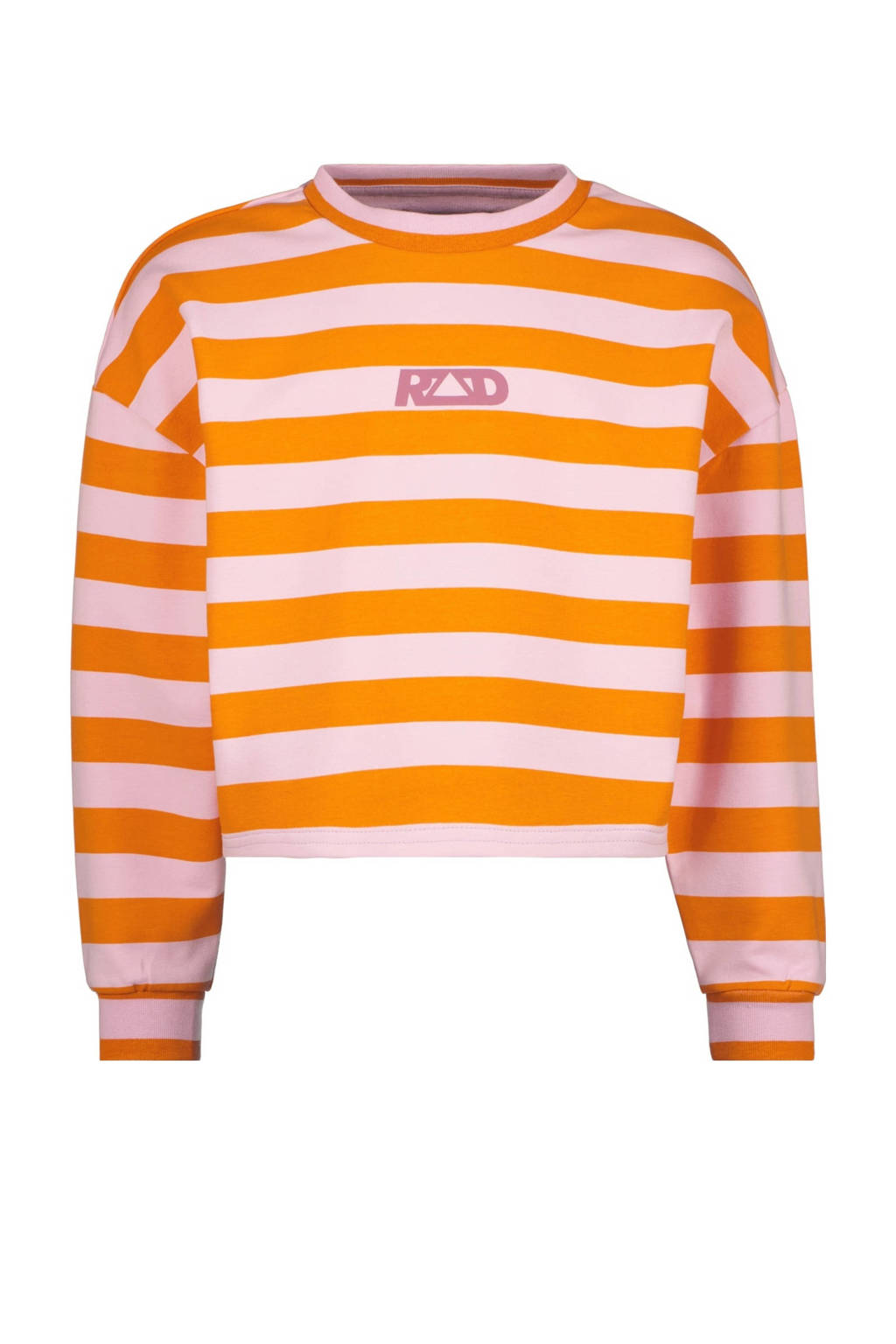 Raizzed gestreepte longsleeve Valery oranje/roze