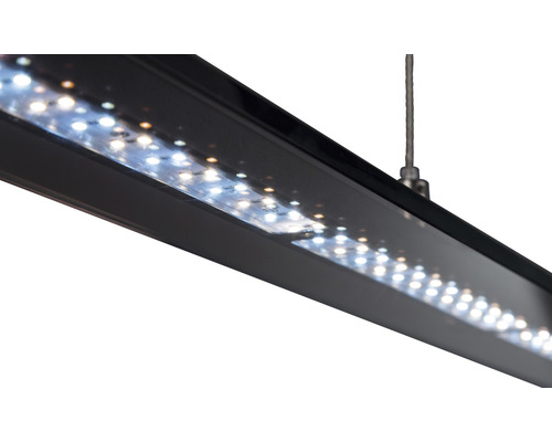 LED hanglamp CCT+ dimbaar 20W 1600 lm 3000/4750/6500 K HxL 150/80x88 cm zandzwart chroom