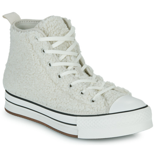 Converse - Chuck Taylor All Star Eva Lift Platform Sherpa Hi - Blanc