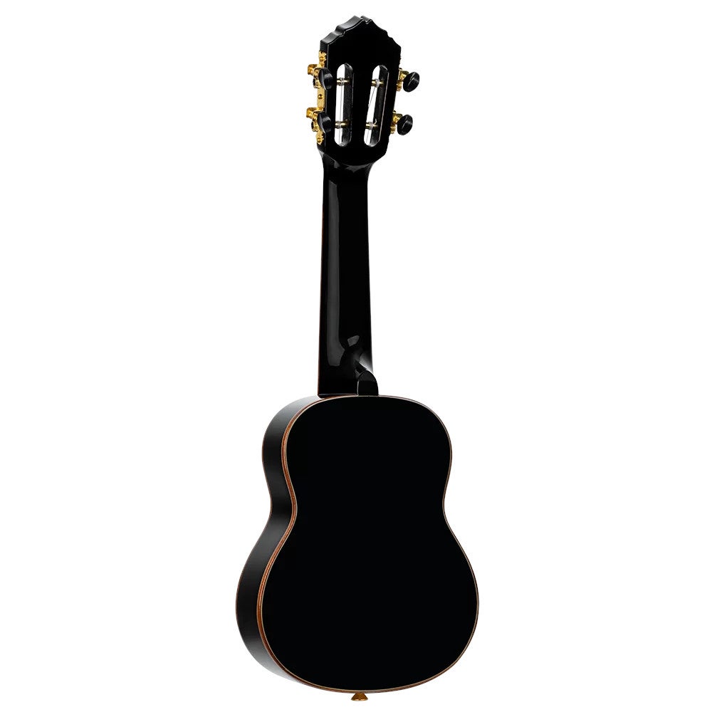 Ortega RUOX-SO Onyx Series Soprano Size Ukulele Black sopraan ukelele met gigbag