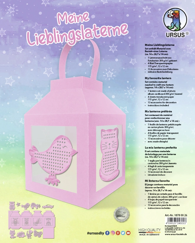 URSUS - URSUS Meine Lieblingslaterne, pink