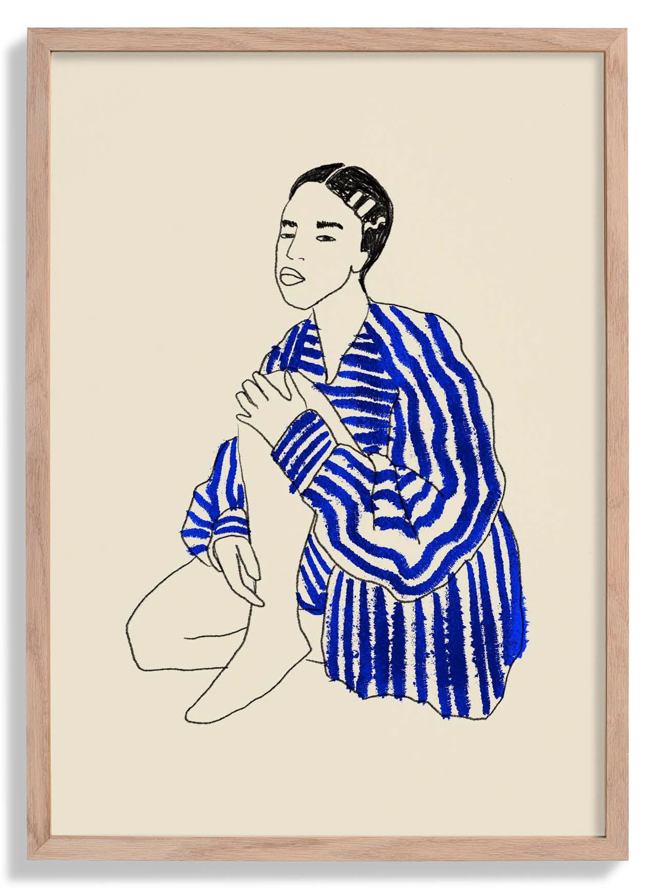 Girl Chill Stripe Blue Shirt