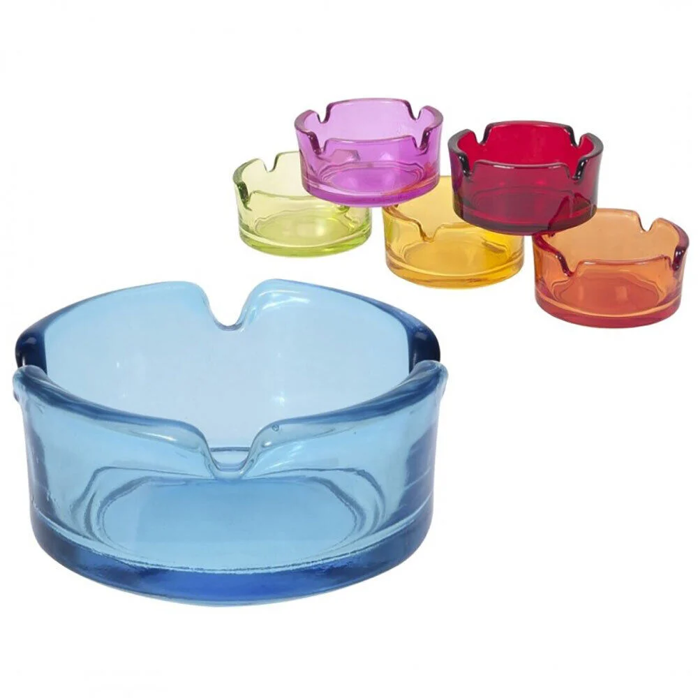 Cendrier en verre coloré