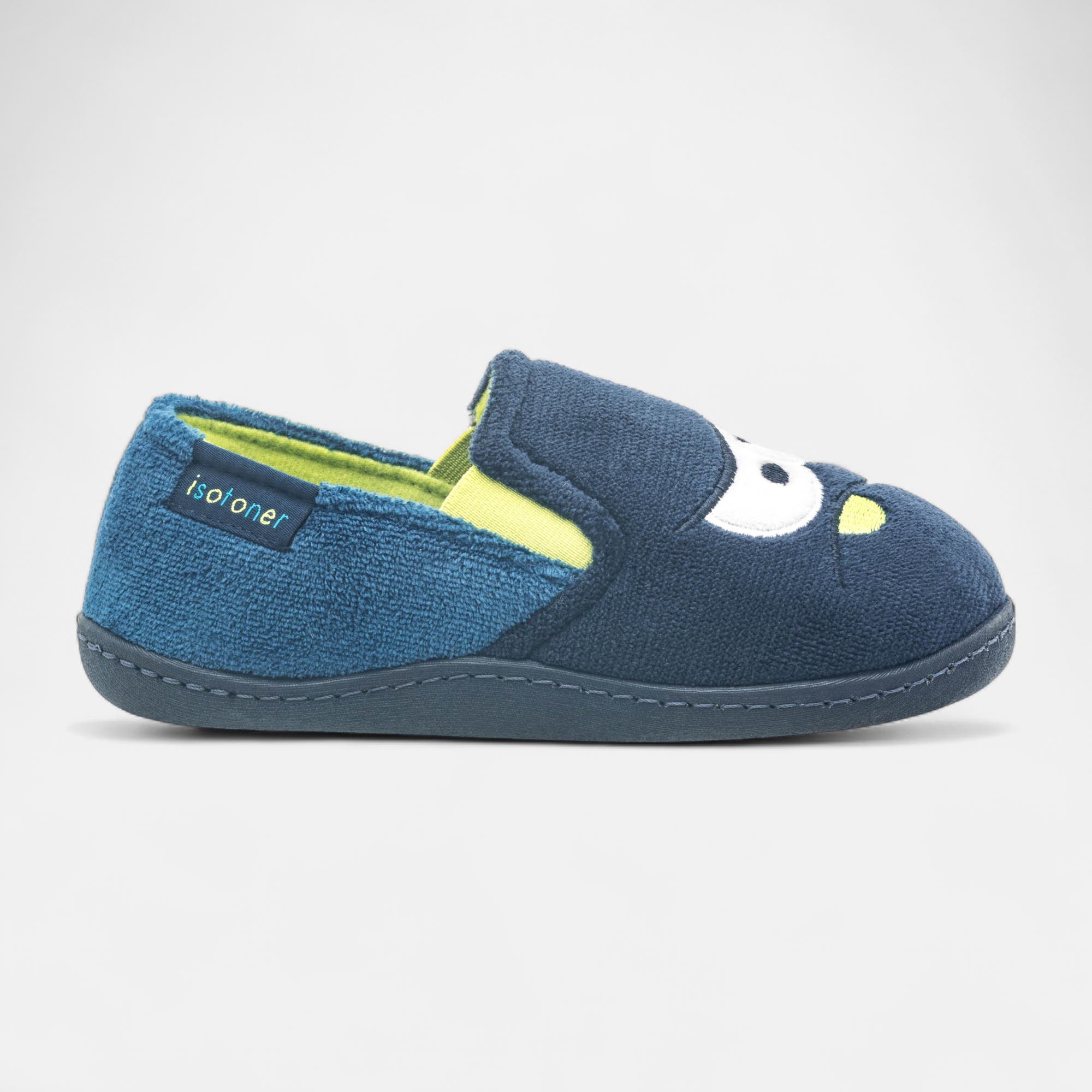 Pantoufles pieds sensibles Garçon bleu marine