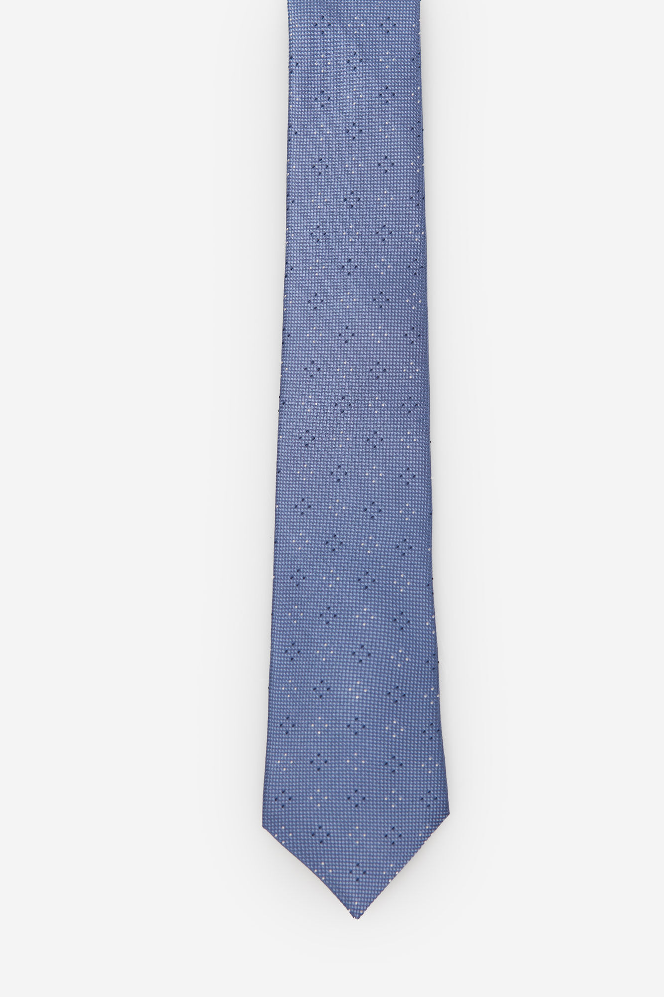 Gravata de seda com microestampa - Azul