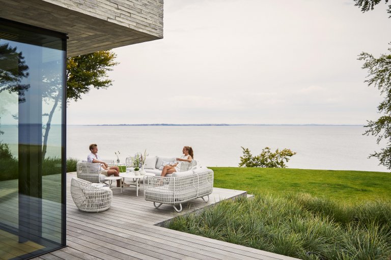 Cane-Line Nest Outdoor lounge fauteuil naturel