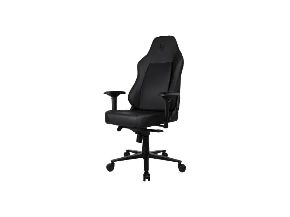 Arozzi Primo Premium - Stol - armstøtter - T-formet - vippe - drejeled - aluminium, formstøbt skum, metalramme, luksus italiensk læder - sort