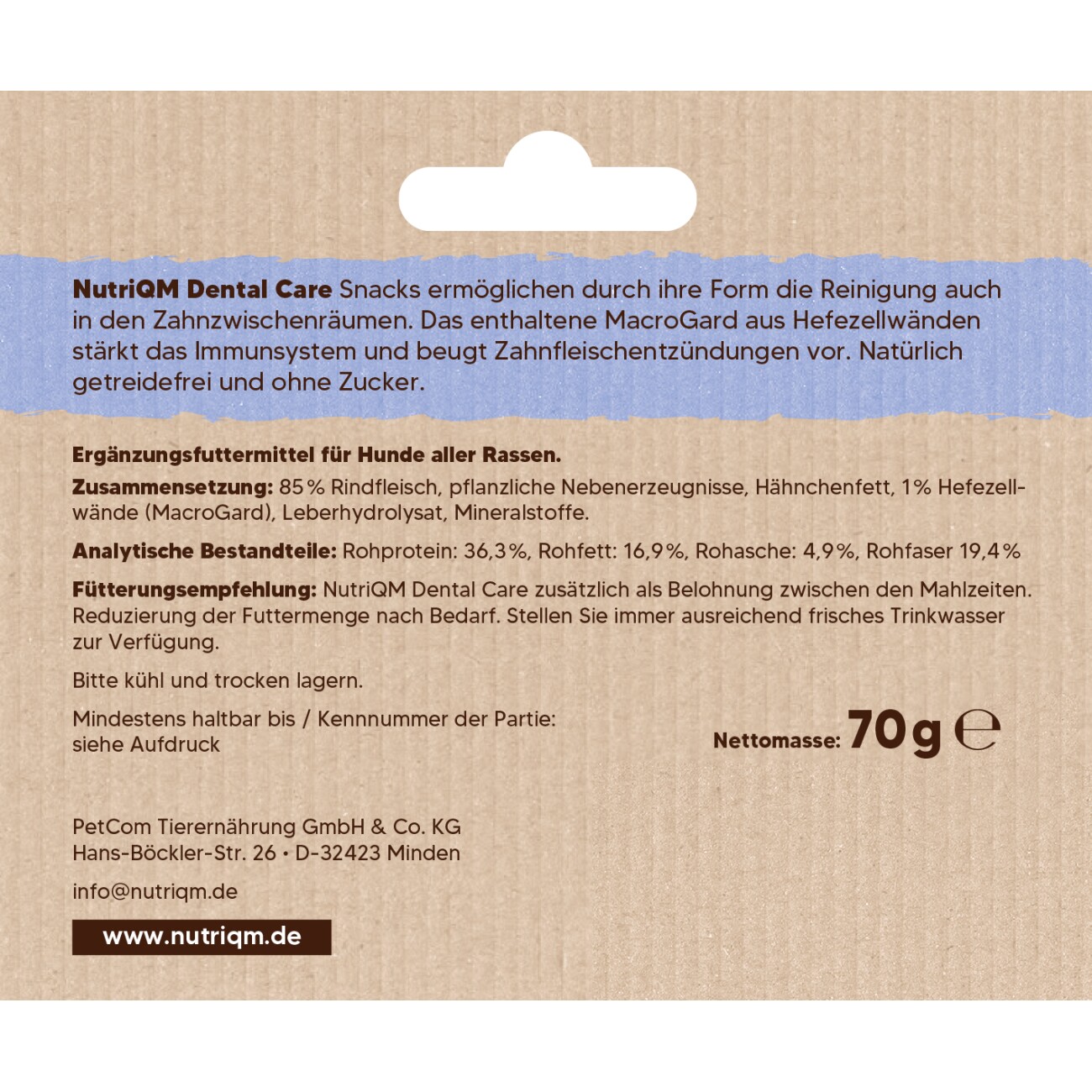NutriQM Dental Care 5x 70g Rind