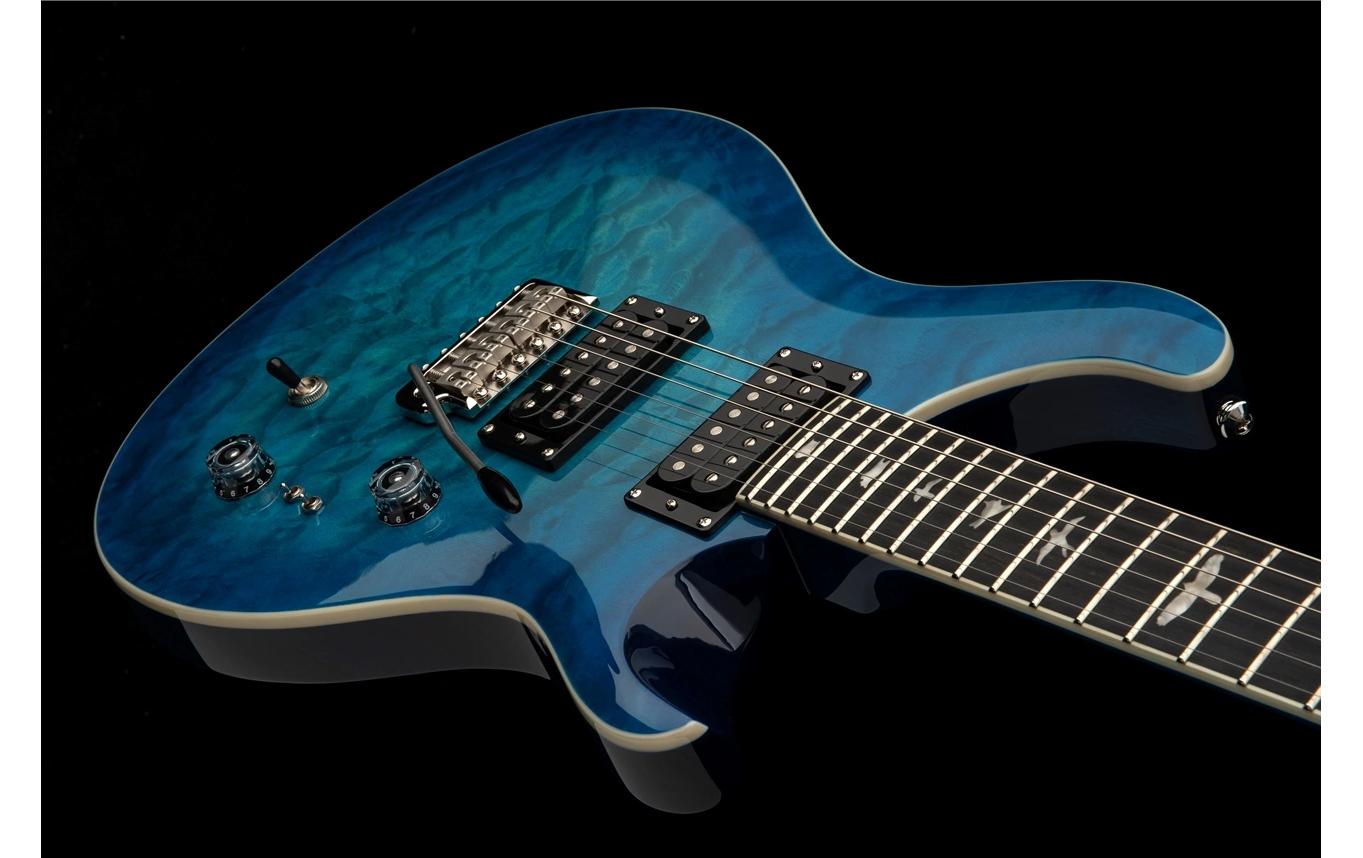 E-Gitarre SE Custom 24-08 Quilt Lake Blue<br>Gitarre mit Split Coil-Funktion