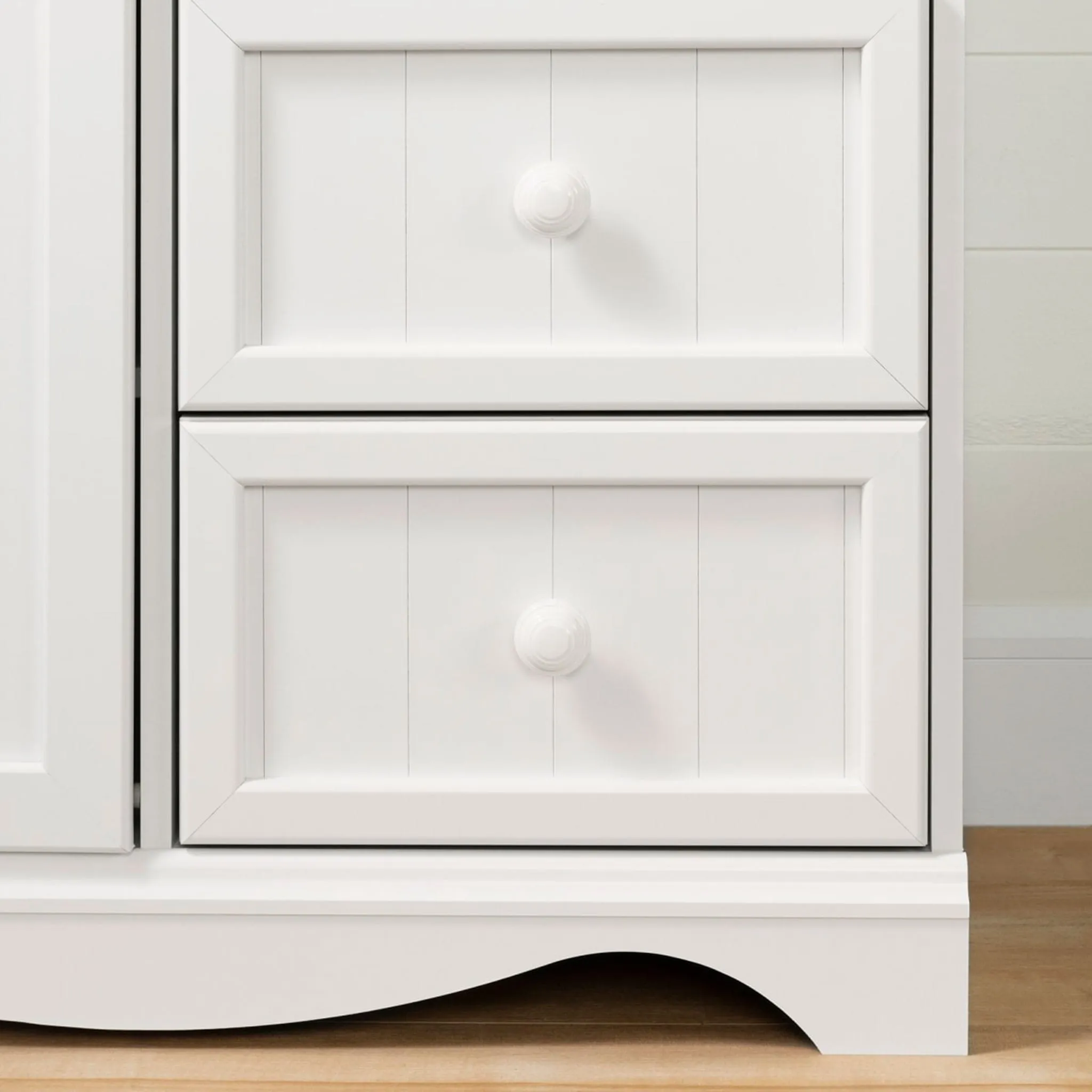 South Shore Commode à Porte Savannah - Blanc Solide