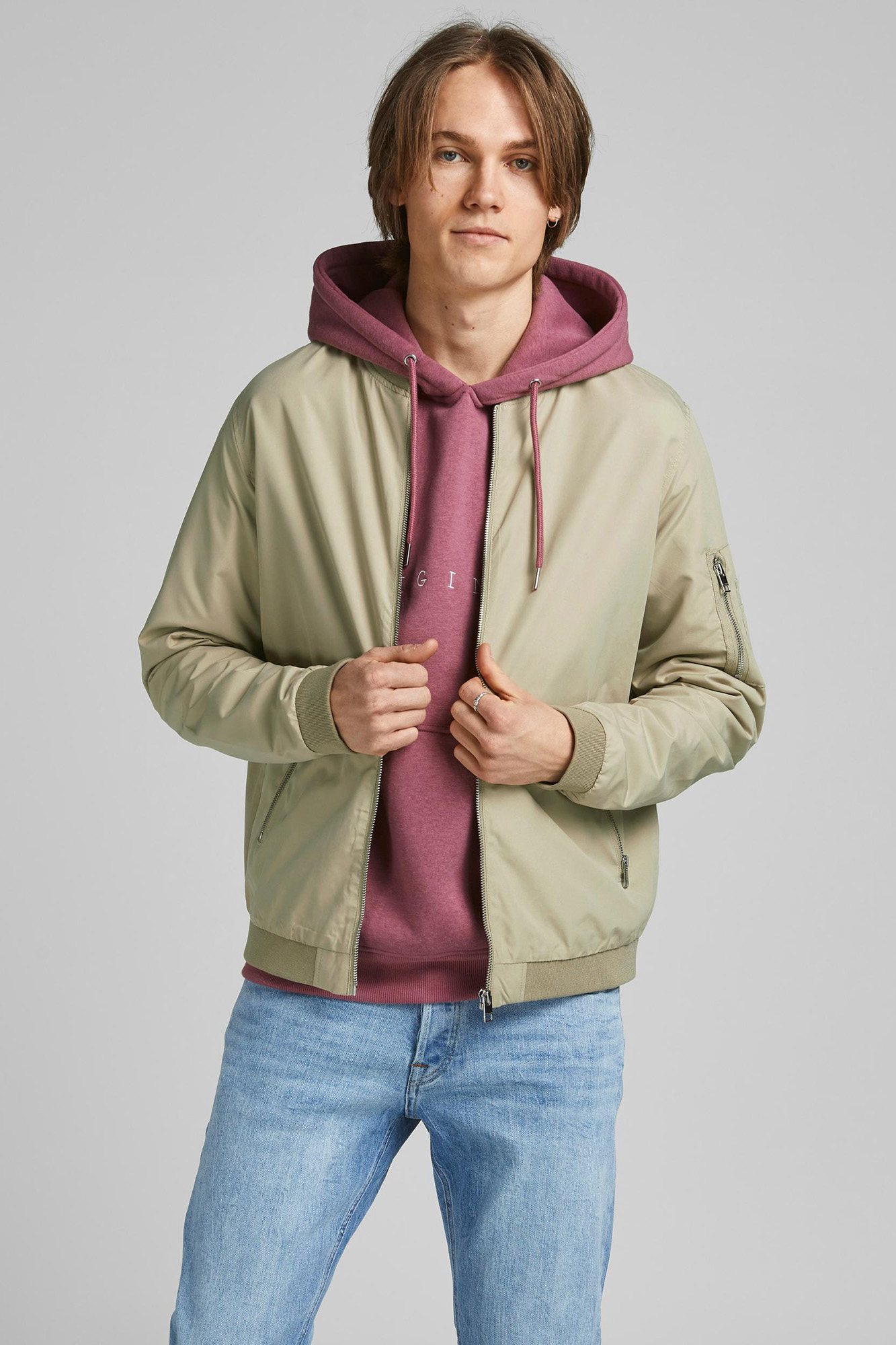 Jaqueta bomber impermeável