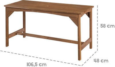 Roba Barn Piknikbord Set til 4 Deluxe med Parasoll & Sitteputer, Teak Wood