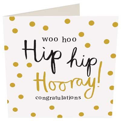 Hip Hip Hooray Congratulations Card