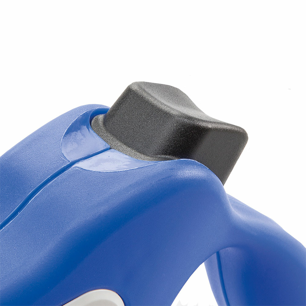 Laisse rétractable pour chiens amigo cord mini, cordon, 3 mètres, max 12 kg, bleu
