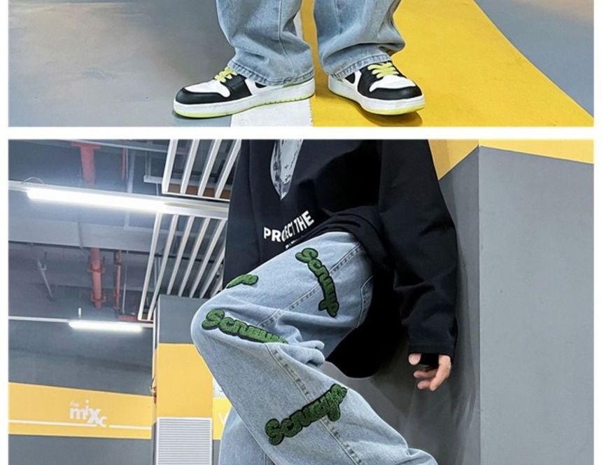 Antaeus - Lettering Straight Leg Jeans