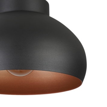 Eglo plafondlamp Mogano Ø 28 cm zwart-koper