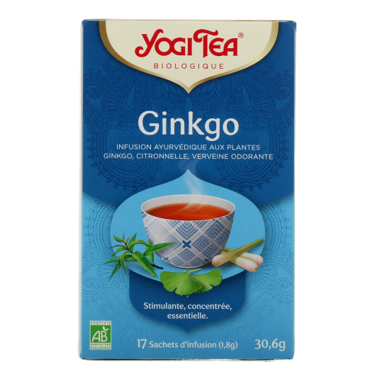 Tisane ayurvédique Ginkgo Yogi Tea - 17 sachets