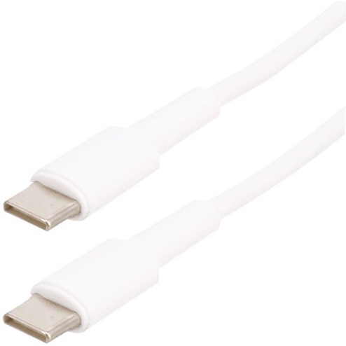 Cordon USB-C mâle - USB-C mâle  - 2.0 - 1 m - blanc