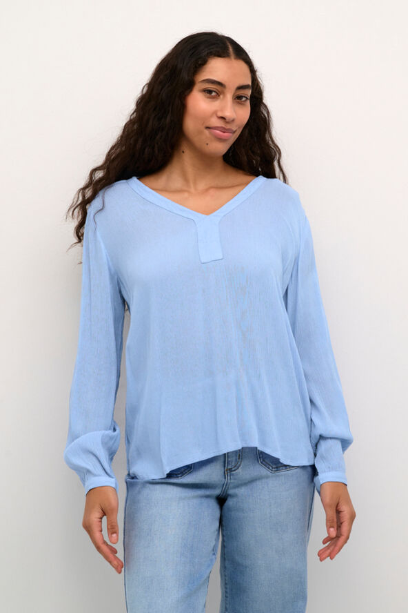 Kaffe Amber Blouse LS Vista blue