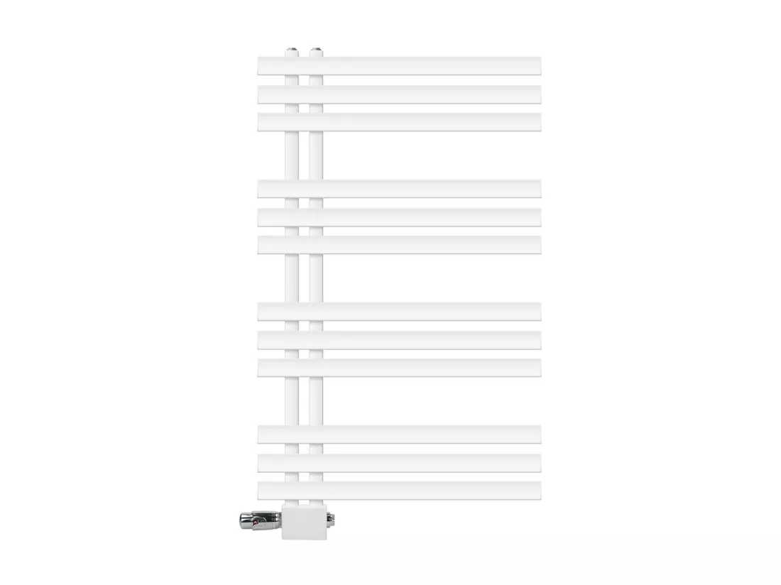 Radiateur Design Iron EM 600x1000 mm Blanc Raccord Central au Bas avec Garniture