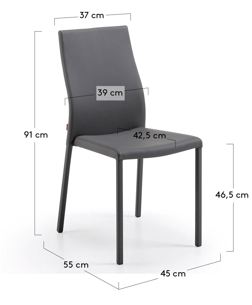 Kave Home Esszimmerstuhl ABELLE grau