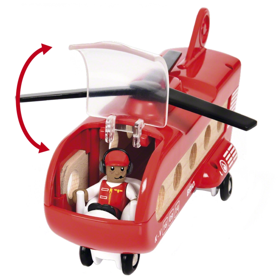 BRIO® WORLD Eisenbahn-Transporthubschrauber 33886