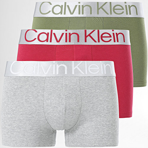 Lot De 3 Boxers NB3130A Rose Gris Chiné Vert Kaki Argenté