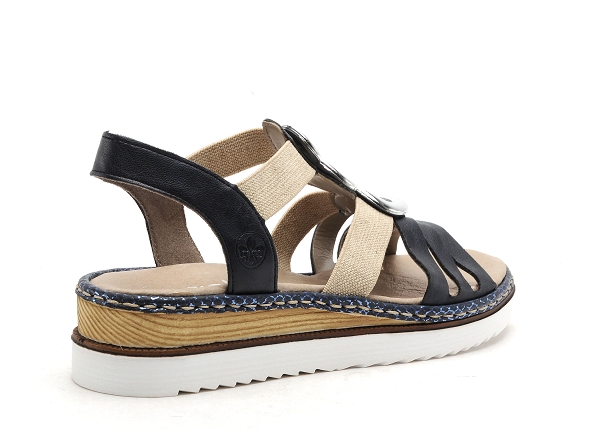 Rieker nu pieds plats femme 679l4 bleu